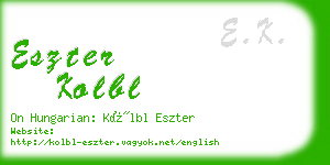 eszter kolbl business card